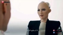 ذكائها يتطور بشكل مخيف __  شاهد كيف تتحدث الروبوت صوفيا - مترجم(360P)