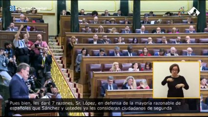 Feijóo, a Sánchez: "Es un fraude, han convertido el Congreso en una cámara decadante"