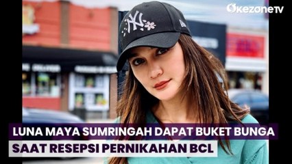 Download Video: Reaksi Bahagia Luna Maya saat Mendapat Buket Bunga di Resepsi Pernikahan Bunga Citra Lestari dengan Tiko Wardana