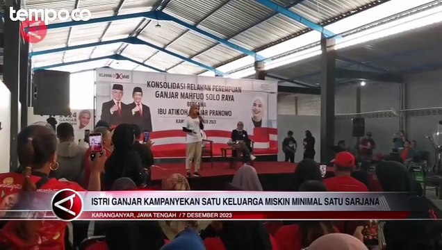 Istri Ganjar Kampanyekan Satu Keluarga Miskin Minimal Satu Sarjana