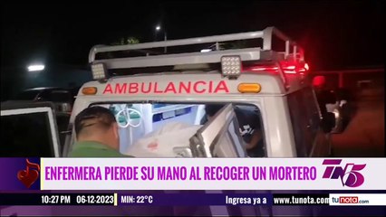 Enfermera hondureña pierde la mano al explotarle mortero