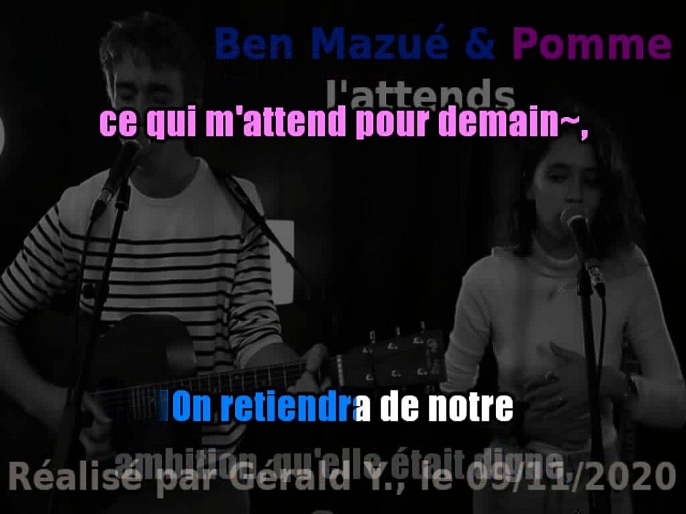 Ben Mazué & Pomme_J'attends (Session acoustique 2017)karaokémodifié