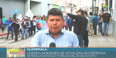 Presidente electo de Guatemala lidera marcha en defensa de la democracia