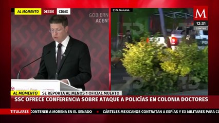 Pablo Vázquez ofrece conferencia sobre ataque a policías en la colonia Doctores