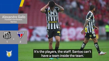 'The shirt doesn't deserve this' - Gallo devastated at Santos' relegation