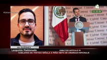Leopoldo Maldonado habla del testigo que señala a Peña Nieto de ordenar espionaje con Pegasus