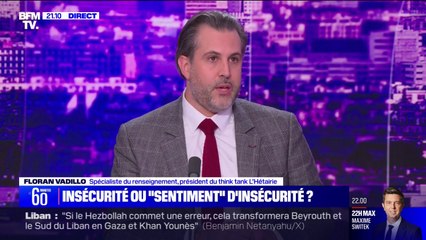 Insécurité: "Il y a une augmentation évidente de certaines violences et un sentiment d'insécurité qui lui aussi progresse de manière décorrélée", pour Floran Vadillo (spécialiste du renseignement)