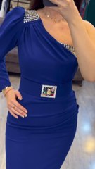 Evening dress with fishtail cut