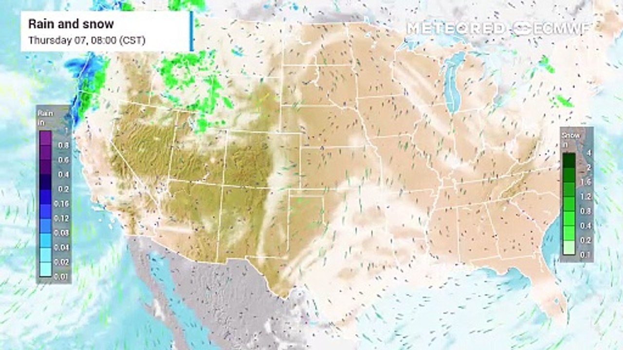 Rain and snow across the country