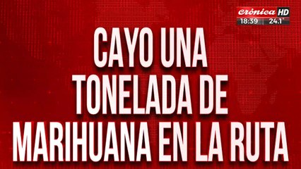 Cayó una tonelada de marihuana en la ruta