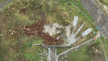 Torrential rain causes landslide on rail line near Somerset