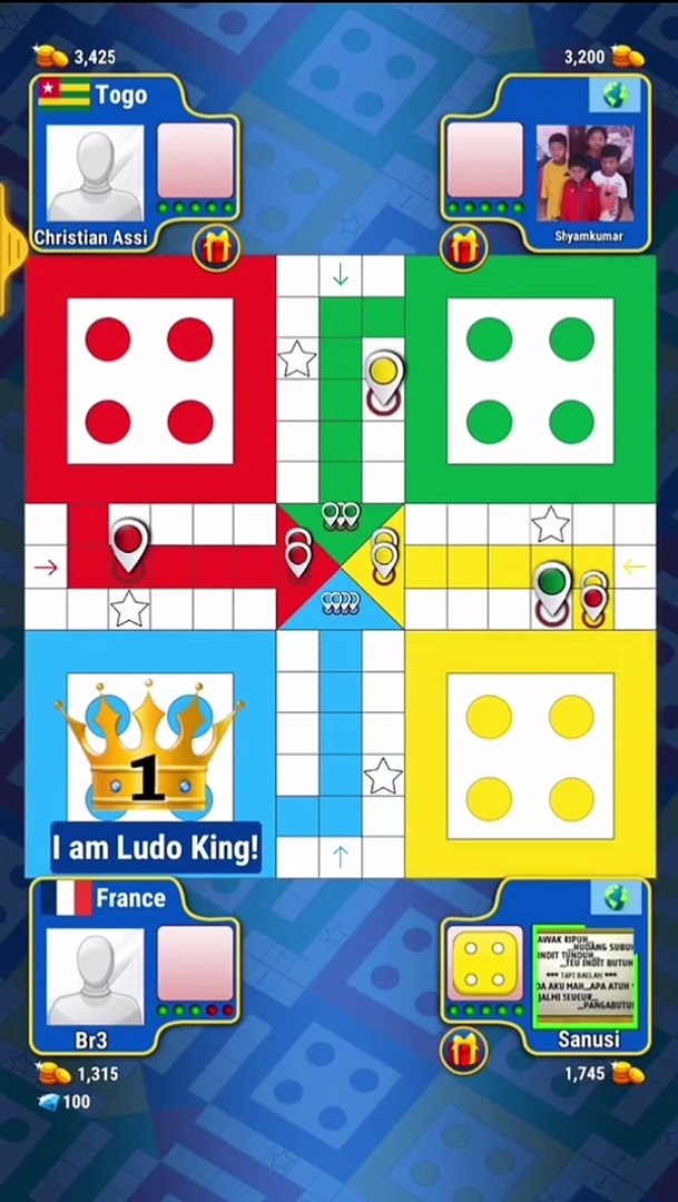 Ludo King Online 4 Player (won 1st) 