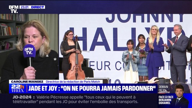 Ils ne sont pas réconciliables : Caroline Mandez (directrice de la rédaction de Paris Match) revient sur l'interview de Joy et Jade Hallyday dans laquelle les filles du chanteur règlent leurs comptes avec David Hallyday et Laura Smet