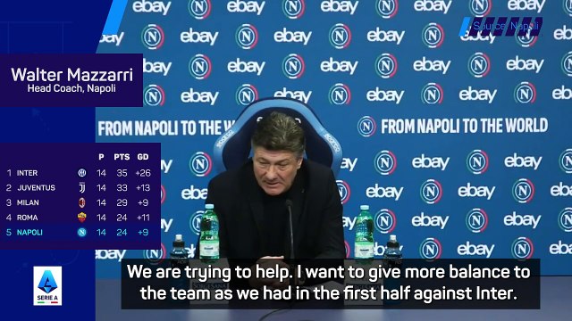 Mazzarri seeks solidity from Napoli ahead of Juventus test