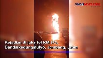 Angkut 24 Ribu Liter Metanol, Truk Tangki Meledak dan Terbakar di Jalan Tol Jombang