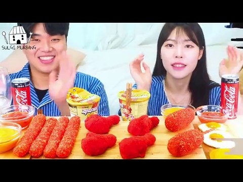 ASMR MUKBANG | Eating Cheetos with GONGSAM(Hotdog, Chicken, Cheese stick), Black bean noodles