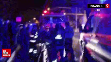 Maltepe'de kontrolden çıkan araç takla attı