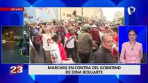 Múltiples protestas contra el gobierno se registran en Lima y distintas regiones del Perú