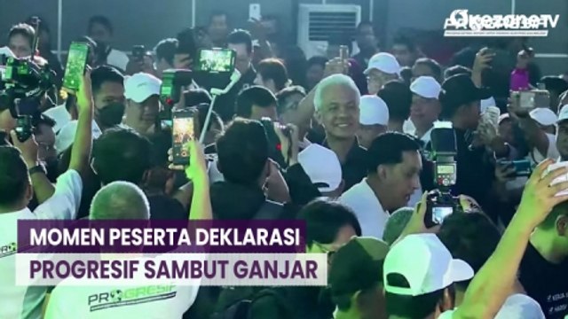Ikut Acara Deklarasi Progresif, Capres Ganjar Pranowo Disambut Meriah