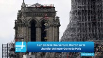 A un an de la réouverture, Macron sur le chantier de Notre-Dame de Paris