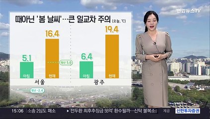 [날씨] 당분간 초봄처럼 포근…큰 일교차·미세먼지 주의