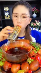 Chinese mukbang hot & spicy food