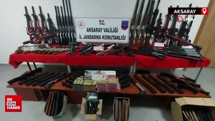 Aksaray’da evin banyosundan cephanelik çıktı