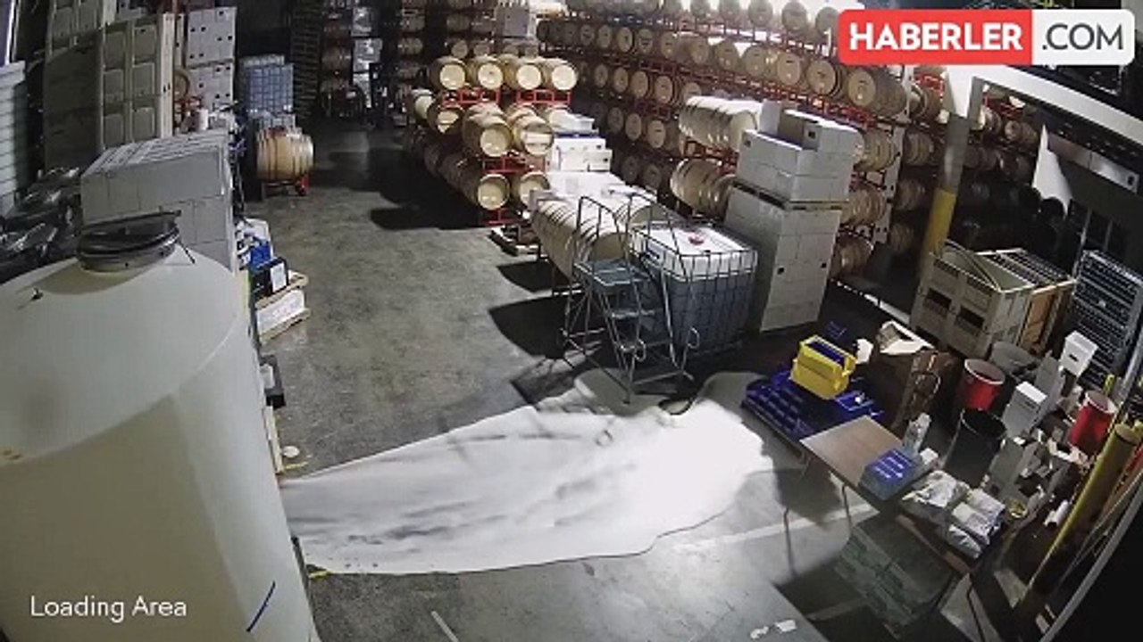 Şarap imalathanesine giren adam 600,000 dolar değerindeki şarabı yere döktü