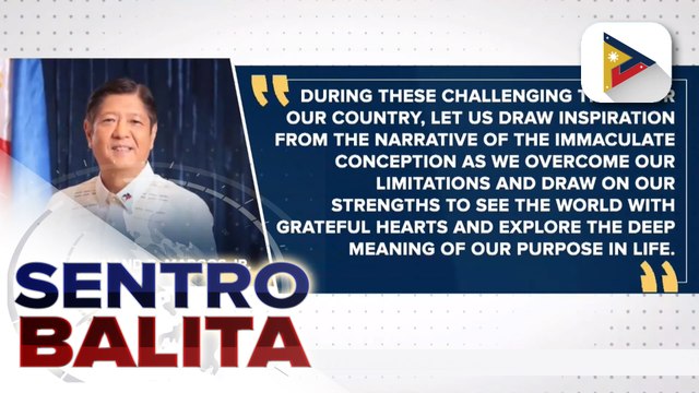 PBBM, hinimok ang publiko na gawing inspirasyon ang Immaculate Conception sa pagharap sa mga pagsubok