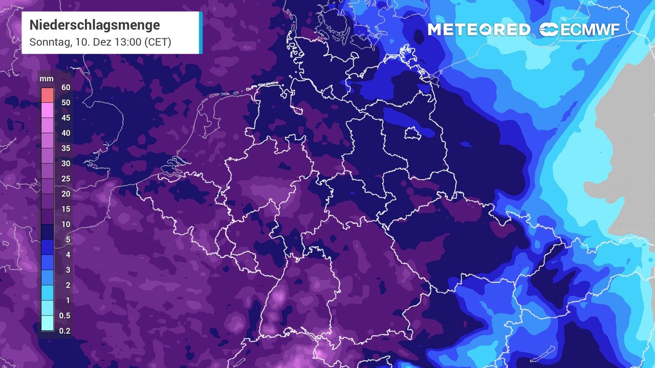 Milde Luftmassen und viel Regen sorgen in Deutschland für starkes Tauwetter!