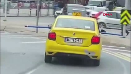 Üsküdar’da taksiciden trafik güvenliğini hiçe sayan taşımacılık