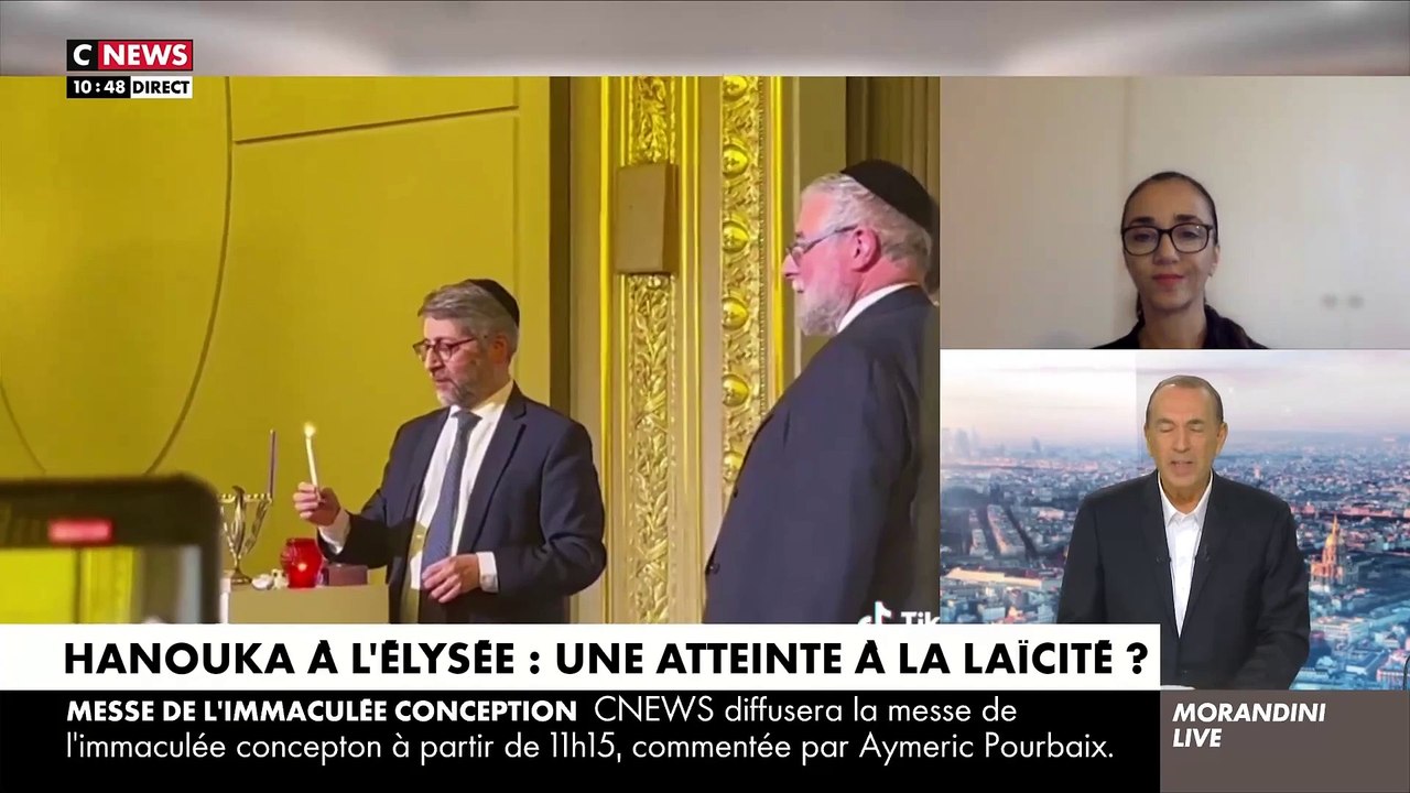 EXCLU - Hanouka à l'Elysée - La présidente de l’Organisation Juive Européenne réagit dans "Morandini Live": "C’est pathétique ! Emmanuel Macron instrumentalise les juifs de France à des fins politiques" - Regardez