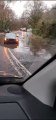Flooding on the road between Callington and St Ive