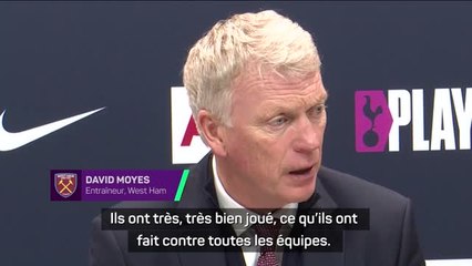 West Ham - Moyes : "Tottenham a très, très bien joué"
