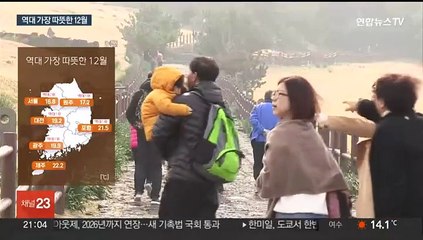 겨울에 반소매 차림…역대 12월 최고기온 신기록