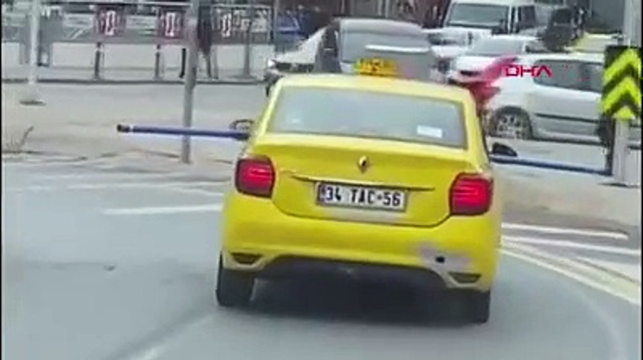 Trafikte tehlike saçan taksi