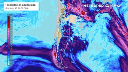 Nuevas tormentas fuertes avanzando de sur a norte por Argentina durante este fin de semana largo