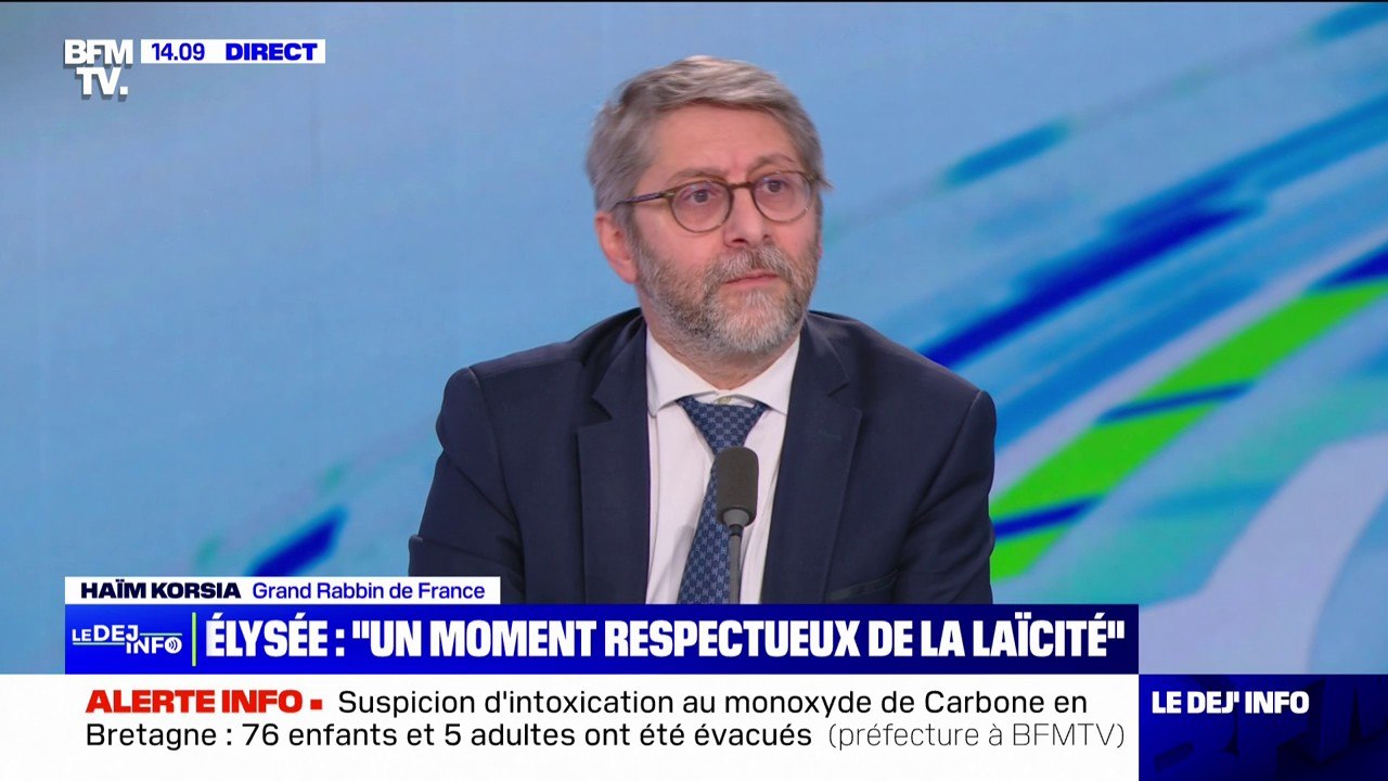 "Nous avons notre place à la table de la République": Haïm Korsia, grand rabbin de France, revient sur la bougie de Hanouka allumée à l'Élysée, en présence d'Emmanuel Macron
