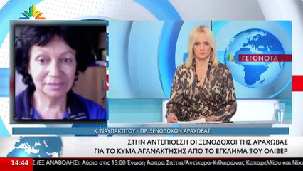 Η Πρόεδρος Ξενοδόχων Αράχωβας, Καλούσα Ναυπακτίτου στο STAR