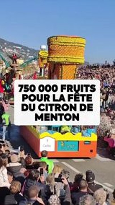 Les images impressionnantes d'un char de la Fête du Citron - Menton de la Ville de Menton une tradition qui a nécessité plus de 20 000 heures de travail et 750 000 fruits !  Avec Office de Tourisme Menton Riviera & Merveilles.