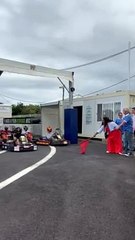 Départ de la 1ère course en présence de Gwendoline Absalon et Jean-Louis Prianon