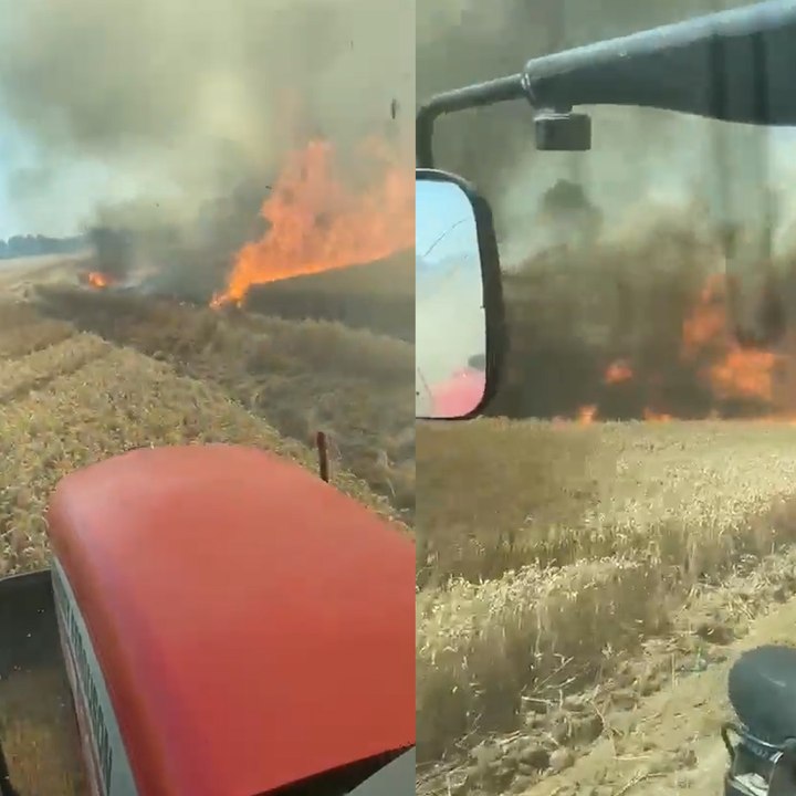 Dans l’Oise, cet agriculteur prend de gros risques pour tenter de contenir un feu de champs qui ravage les cultures de son collègue. Symboles des incendies dramatiques que connaît la France, les images qu’il a pu filmer sont à couper le souffle ! 