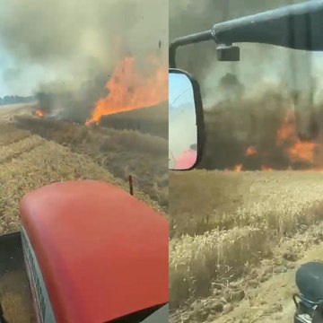 Dans l’Oise, cet agriculteur prend de gros risques pour tenter de contenir un feu de champs qui ravage les cultures de son collègue. Symboles des incendies dramatiques que connaît la France, les images qu’il a pu filmer sont à couper le souffle !