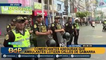 Gamarra: despliegan policías ante lotizaciones de calles en el emporio comercial