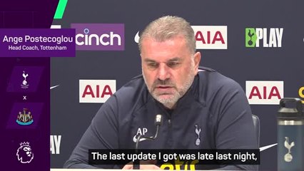 Télécharger la video: Postecoglou left sweating over Son's fitness after West Ham injury