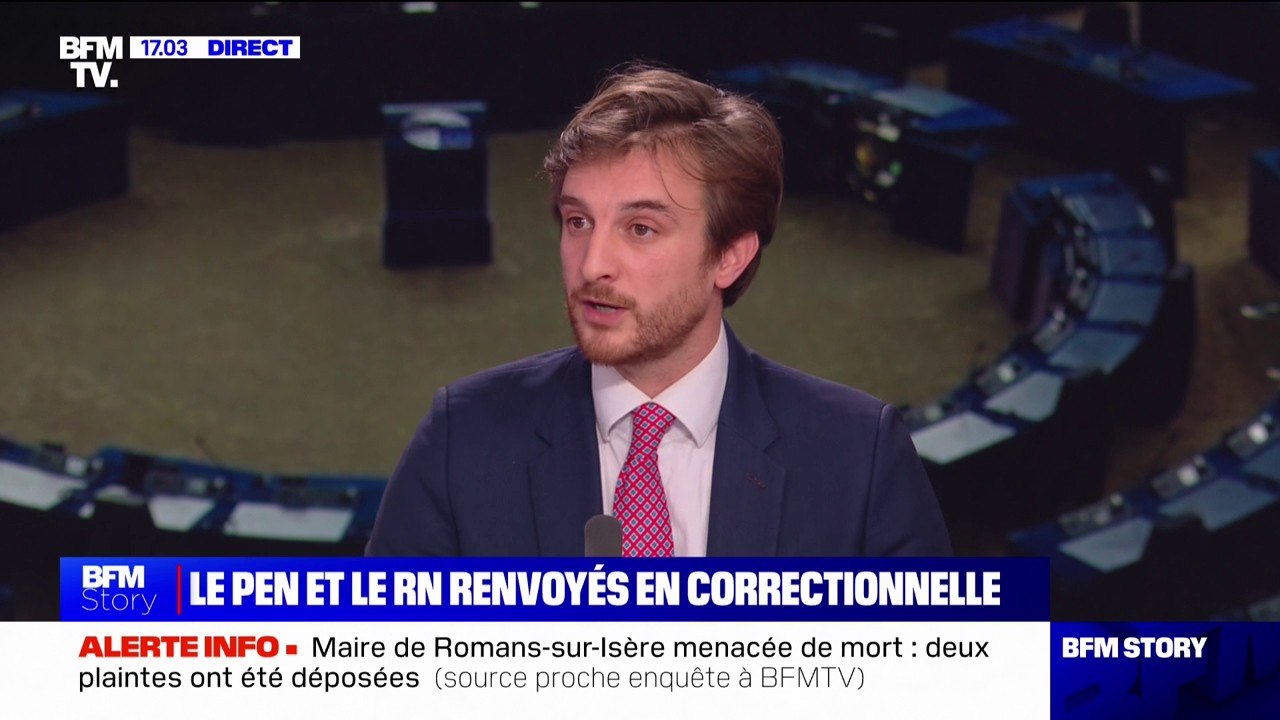 Soupçons d'emplois fictifs du RN au Parlement européen: "Un procès nous permettra de laver notre honneur", affirme Andréa Kotarac (président du groupe RN au conseil régional Auvergne-Rhône-Alpes)