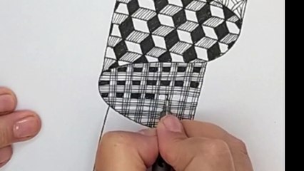 Pattern "17"   Zentangle art  doodle art