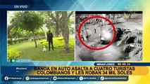 Delincuentes en auto de alta gama asaltan a cuatro turistas colombianos en Miraflores
