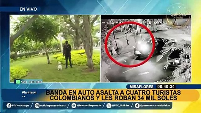 Delincuentes en auto de alta gama asaltan a cuatro turistas colombianos en Miraflores