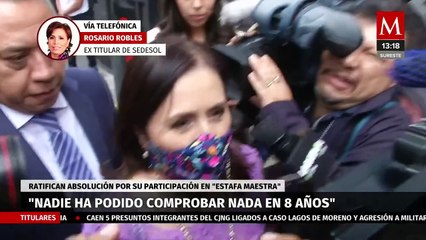 Descargar video: Nadie ha podido comprobar nada en 8 años: Rosario Robles tras caso de 'La Estafa Maestra'